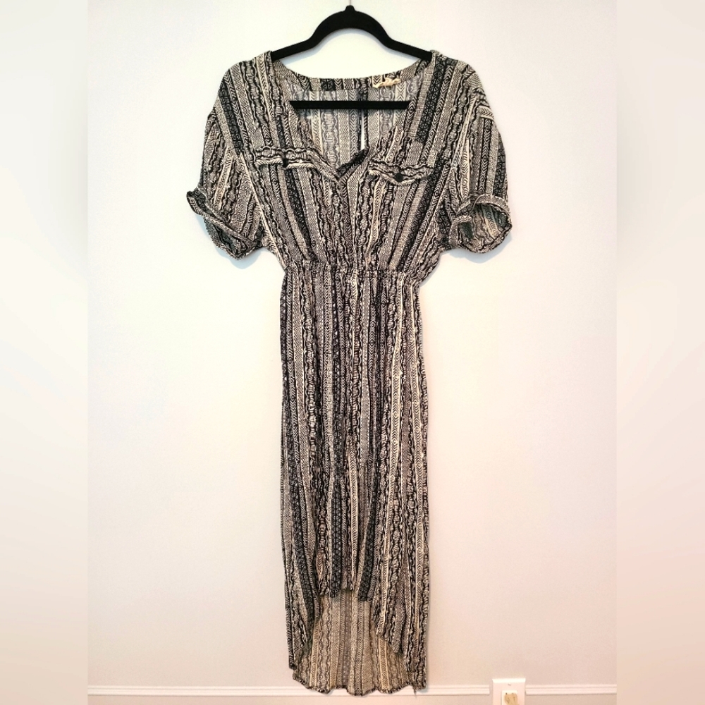 Silence + Noise Black & White High Low Dress